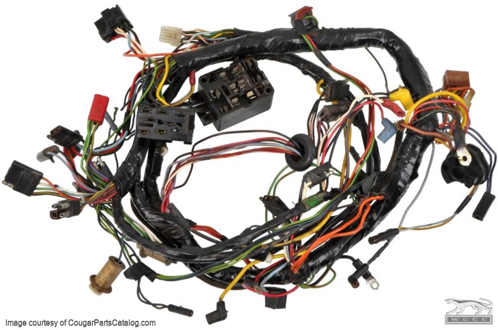 Under Dash Wiring Harness - Standard - Grade B - EARLY - Before 1/3/1967 - Used ~ 1967 Mercury Cougar - 19150