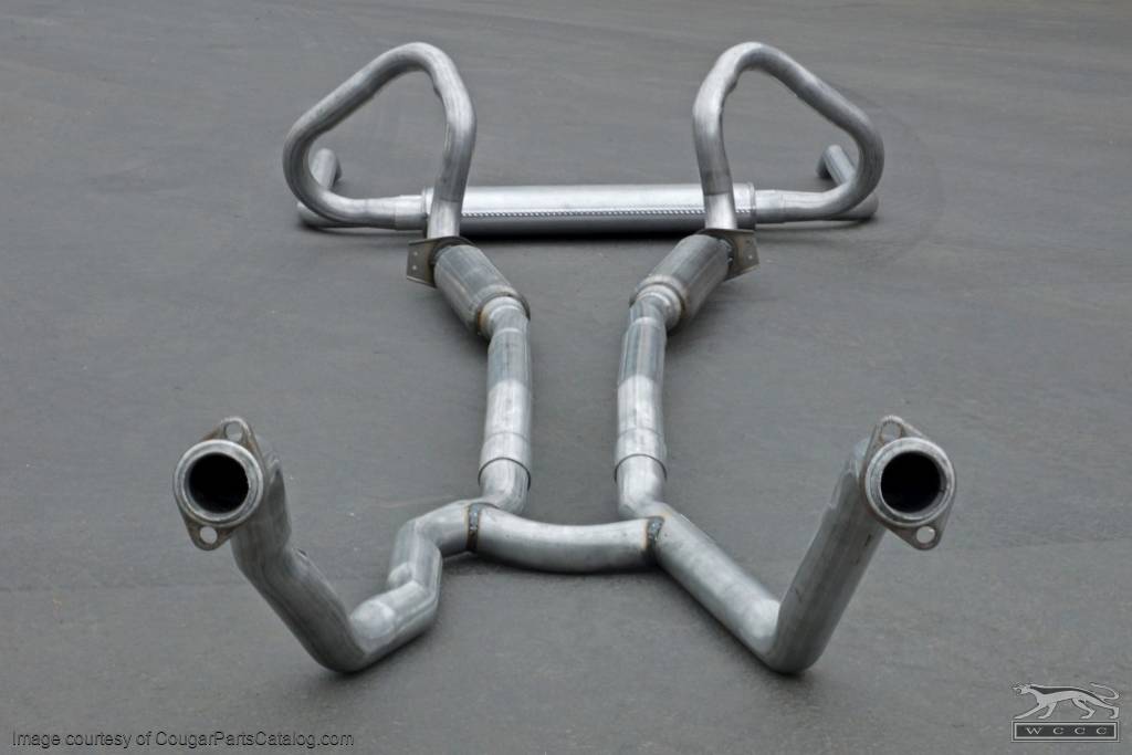 Dual Exhaust System - 390-4V - OEM Style - Repro ~ 1967 Mercury Cougar - 27381