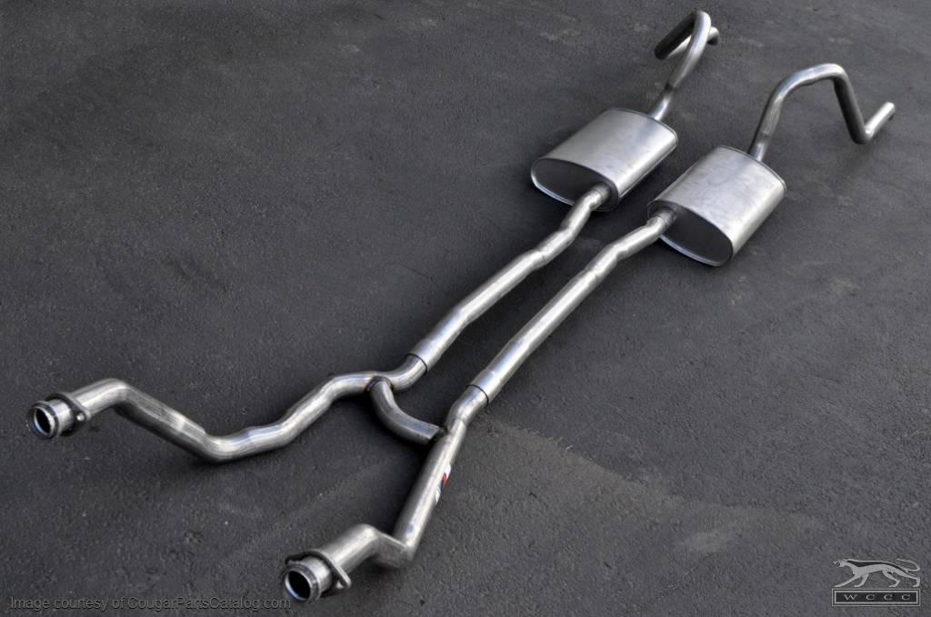 Dual Exhaust System - 289 / 302 - OEM Style - Repro ~ 1967 - 1968 Mercury Cougar - 27384