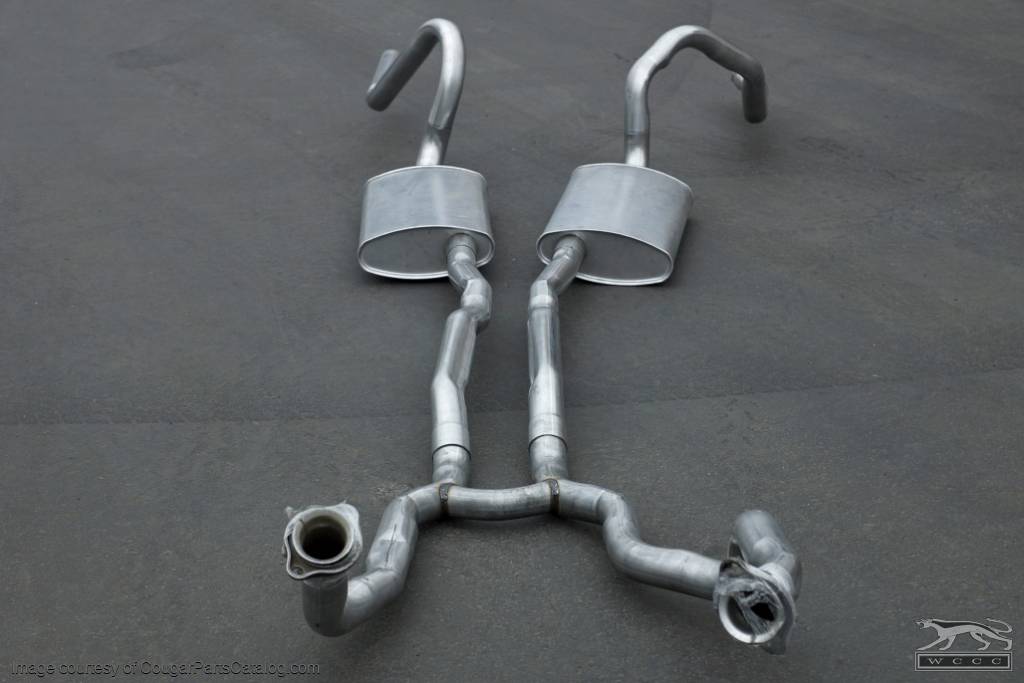 Dual Exhaust System - 351C - OEM Style - Repro ~ 1971 - 1973 Mercury Cougar - 27386