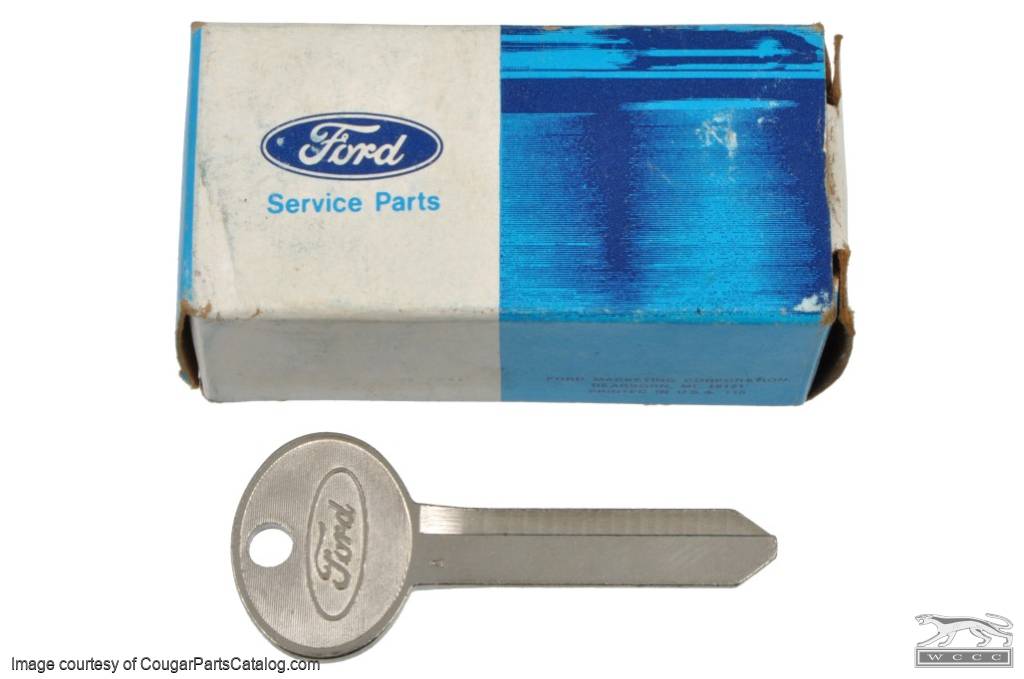 Blank Key - Trunk and Glove Box - NOS ~ 1967 - 1979 Mercury Cougar Ford Mustang - 25853