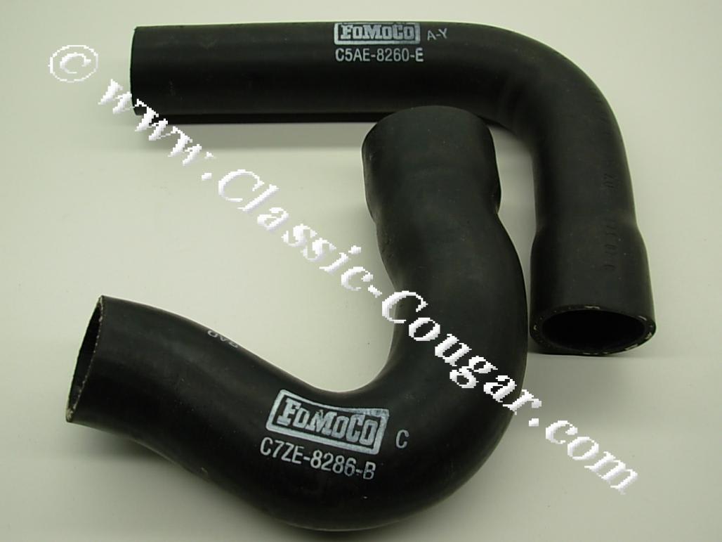 New 1967 Ford MUSTANG Radiator Hoses With FoMoCo Stamping Logo 390 427 428 