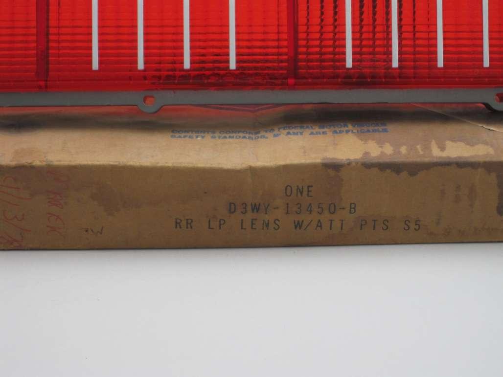 Lens - Taillight - Driver Side - NOS ~ 1973 Mercury Cougar - 42388