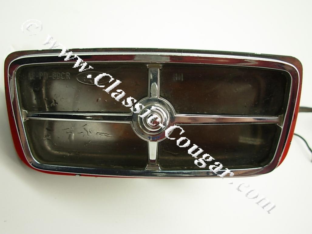 Turn Signal / Parking Light - Complete Assembly - Front - Passenger Side - Used ~ 1969 Mercury Cougar 2001809 1969,1969 cougar,assembly,c9w,cougar,front,light,mercury,mercury cougar,passenger,side,turnsignal,used,passenger,passengers,passenger