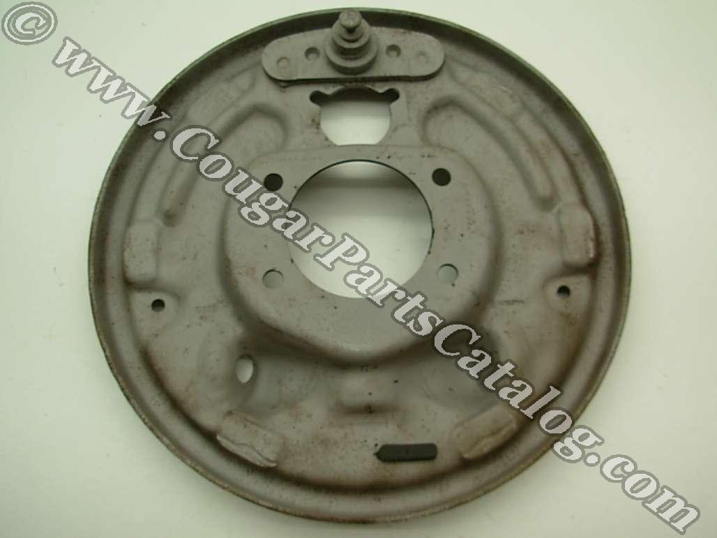Brake Backing Plate - Rear Drum - 2 Inch - Driver Side - Used ~ 1967 - 1973 Mercury Cougar / 1967 - 1973 Ford Mustang - 24618