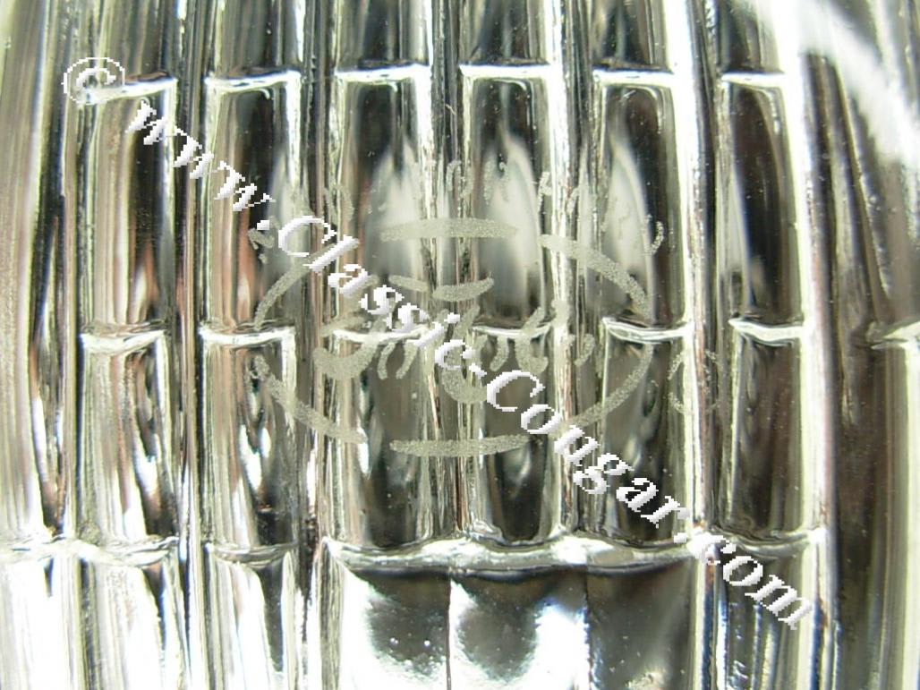 Headlight - High Beam - FoMoCo Logo - Used ~ 1967 - 1973 Mercury Cougar / Ford - 20023