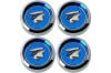 Center Cap - Magnum 500 Wheel - Chrome - BLUE Center - Mercury Man Logo - Set of 4 - Repro ~ 1967 - 1979 Mercury Cougar 500,1967,1967 cougar,1968,1968 cougar,1969,1969 cougar,1970,1970 cougar,1971,1971 cougar,1972,1972 cougar,1973,1973 cougar,1974,1975,1976,1977,1978,1979,blue,c7w,c8w,c9w,cap,center,chrome,cougar,d0w,d1w,d2w,d3w,logo,magnum,man,mercury,mercury cougar,new,repro,reproduction,set,wheel,42156