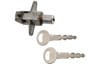Glove Box Lock Latch & Keys - Used ~ 1967 Mercury Cougar - 1967 Ford Mustang used1967,1967 cougar,1967 mustang,box,c7w,c7z,cougar,ford,ford mustang,glove,key,latch,lock,mercury,mercury cougar,mustang,locking,11-0357