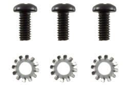 Machine Screws - Inside Door Handle Release - Set of 6 - New ~ 1967 - 1968 Mercury Cougar / 1967 - 1968 Ford Mustang  1967,1968,,c7w,c8w,c7z,c8z,cougar,mustang,latch,release,handle,assembly,screw,machine,10-24,inside,door,pan,head,11368