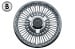 Spinner Hubcap - Wheel Cover - Black Center - Wire Spoke - Grade B - Used ~ 1967 Mercury Cougar  1967,1967 cougar,C7W,cap,center,cougar,cover,hub,hubcap,mercury,mercury cougar,spoke,used,wheel,wire,black,three,3,bar,grade,b,"B",13164