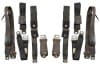 Seat Belt Set - BLACK - Standard - COUPE - Grade B - Used ~ 1969 Mercury Cougar / 1969 Ford Mustang