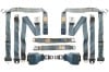 Seat Belts - MEDIUM BLUE - Deluxe - Coupe - Grade B ~ 1970 Mercury Cougar / 1970 Ford Mustang "b",1970,1970 cougar,1970 mustang,D0W,D0Z,belts,brown,complete,cougar,coupe,deluxe,ford,ford mustang,grade,grade b,light blue,medium,mercury,mercury cougar,mustang,seat belt,set,14-2007