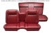 Interior Upholstery - Vinyl - Standard / Decor - RED - Front Bench - Complete Set - Repro ~ 1967 Mercury Cougar 2001530,67bench-2d -fo-ro,67bench-2d-fo-ro 1967,1967 cougar,amp,bench,c7w,complete,cougar,decor,front,interior,kit,mercury,mercury cougar,new,rear,red,repro,reproduction,seat,standard,upholstery,vinyl,back,seat,15176
