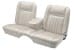 Interior Upholstery - Vinyl - Standard / Decor - PARCHMENT / OFF-WHITE - Front Bench - Front Set - Repro ~ 1968 Mercury Cougar  1968,1968 cougar,bench,c8w,cougar,decor,front,interior,kit,mercury,mercury cougar,new,only,parchment,repro,reproduction,seat,standard,upholstery,vinyl,white,18894