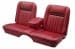 Interior Seat Upholstery - Vinyl - Standard / Decor - DARK RED - Front Bench - Complete Set - Repro ~ 1968 Mercury Cougar  1968,1968 cougar,C8W,bench,dark,red,complete,cougar,front,kit,mercury,mercury cougar,rear,seat,set,upholstery,16172