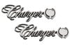 Mopar - Dodge Charger SE Chrome Interior Emblems (Pair) - NOS charger,chrome,dodge,emblems,interior,mopar,new old stock,nos,pair,driver,drivers,drivers,passenger,passengers,passengers,side,20119