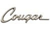 Emblem - Deck / Trunk Lid - COUGAR Script - Used ~ 1969 - 1973 Mercury Cougar