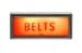 Lens - Belt indicator with bezel - Dash - RED - Used ~ 1967 - 1968 Mercury Cougar  1967,1967 cougar,1967,1968,1968 cougar,cougar,c7,dash,red,indicator,lens,mercury,mercury cougar,belt,seat belt,used,c7w,c8w,instrument,instrament,cluster,21-0054