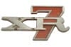 Emblem - XR7 - C Pillar - Used ~ 1967 - 1968 Mercury Cougar roof,1967,1967 cougar,1968,1968 cougar,c7w,c8w,cougar,emblem,mercury,mercury cougar,pillar,used,xr7,roof emblem,roof,roof badge,,24185