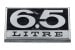Emblem - 6.5 Litre - EACH - Used ~ 1968 Mercury Cougar c8wb-16720-a,XR7-G 1968,1968 cougar,c8w,cougar,emblem,litre,mercury,mercury cougar,used,6.5,6.5 litre,6.5 liter,original,390,wanted,24471