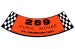 Air Cleaner Decal - 289 4V - Repro ~ 1967 Mercury Cougar - 1967 Ford Mustang 5566,1000566,dl785 289,1967,1967 cougar,1967 mustang,air,barrel,bbl,black,c7w,c7z,cleaner,cougar,decal,displacement,engine,ford,ford mustang,mercury,mercury cougar,mustang,new,orange,original,repro,reproduction,top,white,4v,4,v,4 v,,26407