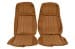 Interior Upholstery - Vinyl - Decor - w/ Comfortweave Inserts - Coupe / Convertible - GINGER - Front Set - Repro ~ 1971 - 1973 Mercury Cougar 7338,7337-clone1 1971,1971 cougar,1972,1972 cougar,1973,1973 cougar,comfort,comfortweave,cougar,d1w,d2w,d3w,front,interior,kit,knitted,medium ginger,mercury,mercury cougar,new,repro,reproduction,upholstery,weave,cover,medium,brown,27149
