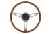 Steering Wheel - 15" Woodgrain - Repro ~ 1967 Mercury Cougar  1967,1967 cougar,C7W,cougar,mercury,mercury cougar,after,aftermarket,wood,grain,woodgrain,market,new,repro,shiney,shiny,steering,wheel,15,inch,15",30364