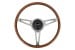 Steering Wheel - 15" Woodgrain - Repro ~ 1967 Mercury Cougar  1967,1967 cougar,C7W,cougar,mercury,mercury cougar,after,aftermarket,wood,grain,woodgrain,market,new,repro,shiney,shiny,steering,wheel,15,inch,15",30364