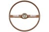 Steering Wheel - Decor / Deluxe - SADDLE - Repro ~ 1968 Mercury Cougar / 1968 Ford Mustang 1968,1968 mustang,C8Z,ford,ford mustang,mustang,1968,1968 cougar,C8W,cougar,mercury,mercury cougar,saddle,new,repro,reproduction,decor,deluxe,wood,grain,woodgrain,steering,wheel,30639