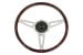 Steering Wheel - 15" Woodgrain - DARK MAHOGANY - Repro ~ 1968 - 1973 Mercury Cougar   1968,1968 cougar,1969,1969 cougar,1970,1970 cougar,1971,1971 cougar,1972,1972 cougar,1973,1973 cougar,C8W,C9W,D0W,D1W,D2W,D3W,cougar,mercury,mercury cougar,after,aftermarket,wood,grain,woodgrain,chrome,market,new,repro,shiney,shiny,steering,wheel,15,inch,15",dark,mahogany,30876