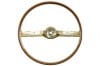 Steering Wheel - Decor / Deluxe - NUGGET GOLD - Repro ~ 1968 Mercury Cougar / 1968 Ford Mustang 1968,1968 mustang,C8Z,ford,ford mustang,mustang,1968,1968 cougar,C8W,cougar,mercury,mercury cougar,nugget,gold,new,repro,reproduction,decor,deluxe,wood,grain,woodgrain,steering,wheel,31022