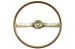 Steering Wheel - Decor / Deluxe - NUGGET GOLD - Repro ~ 1968 Mercury Cougar / 1968 Ford Mustang  1968,1968 mustang,C8Z,ford,ford mustang,mustang,1968,1968 cougar,C8W,cougar,mercury,mercury cougar,nugget,gold,new,repro,reproduction,decor,deluxe,wood,grain,woodgrain,steering,wheel,31022