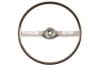 Steering Wheel - Decor / Deluxe - WHITE - Repro ~ 1968 Mercury Cougar / 1968 Ford Mustang 1968,1968 mustang,C8Z,ford,ford mustang,mustang1968,1968 cougar,C8W,cougar,mercury,mercury cougar,white,new,repro,reproduction,decor,deluxe,wood,grain,woodgrain,steering,wheel,31024
