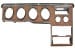 Instrument Panel - Gauge Cluster - XR7 - Grade A - Used ~ 1971 Mercury Cougar  1971,1971 cougar,D1W,cluster,cougar,dash,face,facia,fasia,front,gauge,grain,instrument,mercury,mercury cougar,panel,plastic,pod,surround,used,wood,woodgrain,xr7,D1WB-6504438-BW,31826