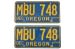 Licence Plates - Oregon - Original Blue and Yellow - PAIR - Restored ~ 1967 - 1973 Mercury Cougar / 1967 - 1973 Ford Mustang  32059,1964,1964 mustang,1965,1965 mustang,1966,1966 mustang,1967,1967 cougar,1967 mustang,1968,1968 cougar,1968 mustang,1969,1969 cougar,1969 mustang,1970,1970 cougar,1970 mustang,1971,1971 cougar,1971 mustang,1972,1972 cougar,1972 mustang,1973,1973 cougar,1973 mustang,C4Z,C5Z,C6Z,C7W,C7Z,C8W,C8Z,C9W,C9Z,D0W,D0Z,D1W,D1Z,D2W,D2Z,D3W,D3Z,blue,cougar,ford,ford mustang,licence,mercury,mercury cougar,mustang,oregon,original,pair,plates,restored,yellow