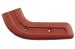 Seat Hinge Cover - Passenger Side Outer  - RED - Used ~ 1967 Mercury Cougar   C5ZB-6561692,C5ZB-6561693,C7WB-6561694,C7WB-6561695,1967,1967 cougar,1967 mustang,cougar,covers,c7w,ford,hinge,mercury,mercury cougar,seat,used,right,left,32482,RED,inner,outer,passenger,driver