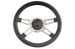 Steering Wheel - 14" Black Leather / Chrome - 4 Spoke - Repro ~ 1967 Mercury Cougar  1967,1967 cougar,C7W,cougar,mercury,mercury cougar,after,aftermarket,black,chrome,leather,market,new,repro,shiney,shiny,steering,wheel,14,inch,14",32648,4,spoke,four,four spoke,4 spoke,repro,reproduction