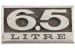 Emblem - 6.5 Litre - EACH - Grade B - Used ~ 1968 Mercury Cougar  1968,1968 cougar,c8w,cougar,emblem,litre,mercury,mercury cougar,used,6.5,6.5 litre,6.5 liter,original,390,wanted,32761,C8WB-16720-A,grade,a,6,5,65,6 5,litre,liter,emblem,badge,6 5 badge