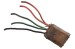 Wiring Pigtail - Under Hood Harness Pigtail to Driver Side Headlight Harness - Used ~ 1967 - 1968 Mercury Cougar   1967,1967 cougar,1968,1968 cougar,32811,C7W,C8W,brown,cougar,harness,head,headlight,hood,light,lite,mercury,mercury cougar,pig,pigtail,plug,repair,standard,std,tail,under,underhood,wire,wiring,xr7,driver,drivers,driver