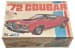 1972 Cougar model Kit - MPC # 1-722-225 - Unopened - NOS ~ 1972 Mercury Cougar   33028,#,1-722-225,1972,1972 cougar,D2W,cougar,general,kit,mercury,mercury cougar,mills,model,mpc,never,new,opened,toy,nos,new,old,stock