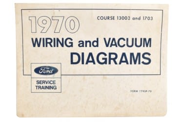 1970 Ford / Lincoln Mercury Wiring and Vacuum Diagrams - Dealer Service Department Big Book - Used ~ 1970 Mercury Cougar / 1970 Ford Mustang  33069,1970,1970 cougar,1970 mustang,D0W,D0Z,big,book,bronco,cougar,cyclone,dealer,department,diagrams,f100,fairlane,ford,ford mustang,lincoln,manual,mark iii,maverick,mercury,mercury cougar,montego,mustang,service,thunderbird,torino,used,vacuum,wiring,course,13003,1703,form,7795P-70