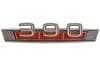 Emblem - 390 - Fender Badge - EACH - RED - NOS ~ 1969 Mercury Cougar / Ford Torino 390,1969,1969 cougar,badge,c9w,cougar,emblem,fender,ford,mercury,mercury cougar,new,torino,33102,red,nos,new,old,stock