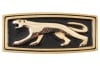 Emblem - XR7G - Gold / Black  - NOS ~ 1968 Mercury Cougar XR7-G 1968,1968 cougar,c8w,colored,cougar,emblem,mercury,mercury cougar,new,new old stock,nos,old,stock,xr7,xr7g,33396,gold,black,nos