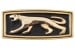 Emblem - XR7G - Gold / Black  - NOS ~ 1968 Mercury Cougar XR7-G  1968,1968 cougar,c8w,colored,cougar,emblem,mercury,mercury cougar,new,new old stock,nos,old,stock,xr7,xr7g,33396,gold,black,nos