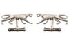 Cufflink Set - Walking Cat - Die Cast Chrome - Used ~ 1967 - 1973 Mercury Cougar  33496,1967,1967 cougar,1968,1968 cougar,1969,1969 cougar,1970,1970 cougar,1971,1971 cougar,1972,1972 cougar,1973,1973 cougar,2,C7W,C8W,C9W,D0W,D1W,D2W,D3W,cast,cat,chrome,cougar,cuff,cufflink,cufflinks,cuffs,die,kit,link,links,mercury,mercury cougar,pack,pair,set,two,used,walking