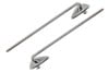 Bracket & Rod - Sun Visor - PAIR - Restored ~ 1967 - 1970 Mercury Cougar / 1967 - 1970 Ford Mustang 1967,1967 cougar,1967 mustang,1968,1968 cougar,1968 mustang,1969,1969 cougar,1969 mustang,1970,1970 cougar,1970 mustang,amp,bracket,c7w,c7z,c8w,c8z,c9w,c9z,cougar,d0w,d0z,ford,ford mustang,head,headliner,liner,mercury,mercury cougar,mustang,rod,sun,sun visor,sunvisor,visor,33570,fabric,interior,roof,liner,xr7,restored,rechrome,rechromed