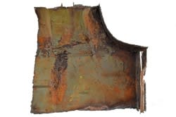 Patch Panel - Rear Extended Floor Pan - Driver Side - Used ~ 1969 - 1970 Mercury Cougar  1969,1969 cougar,1970,1970 cougar,C9W,d0W,cougar,mercury,mercury cougar,body,cougar,extend,extended,extender,floor,metal,pan,rear,sheet,driver,side,body,panel,driver,drivers,driver