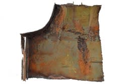 Patch Panel - Rear Extended Floor Pan - Passenger Side - Used ~ 1969 - 1970 Mercury Cougar   1969,1969 cougar,1970,1970 cougar,C9W,d0W,cougar,mercury,mercury cougar,body,cougar,extend,extended,extender,floor,metal,pan,rear,sheet,side,body,panel,passenger,passengers,passenger