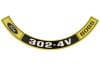 Air Cleaner Decal - BOSS 302 - Repro ~ 1970 Mercury Cougar / 1970 Ford Mustang 33657,1970,1970 cougar,1970 mustang,302,302-4v,D0W,D0Z,air,body,bolt,boss,boss2,cleaner,code,cougar,decal,eliminator,emblem,engine,ford,ford mustang,g,lid,mercury,mercury cougar,motor,mustang,new,repro,steel,sticker