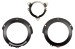 Lens Retainers - Set of 3 - Standard - Used ~ 1967 - 1968 Mercury Cougar  standard,model,lens,mask,10890,33822,set,lenses,1967,1967 cougar,1968,1968 cougar,C7W,C8W,anchor,backing,bezel,black,cluster,cougar,face,gauge,mercury,mercury cougar,plate,retainer,rings,ring,used,temp,fuel,gas